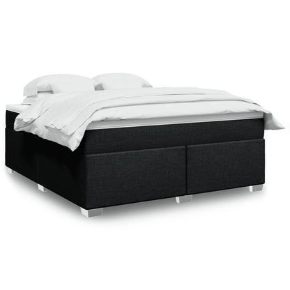Cama Box Spring Con Colchón Tela Color