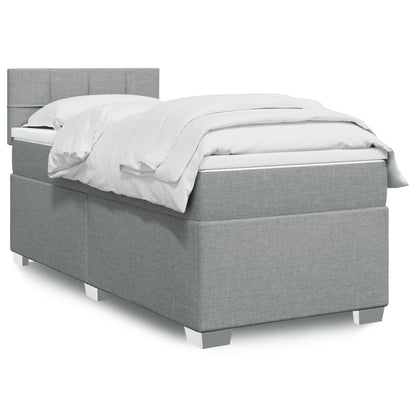 Cama Box Spring Con Colchón Tela