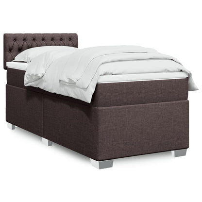 Cama Box Spring Con Colchón Tela