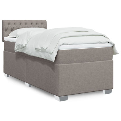 Cama Box Spring Con Colchón Tela