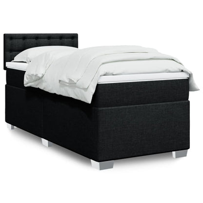 Cama Box Spring Con Colchón Tela