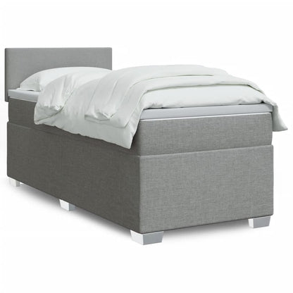 Cama Box Spring Con Colchón Tela