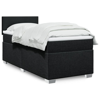 Cama Box Spring Con Colchón Tela