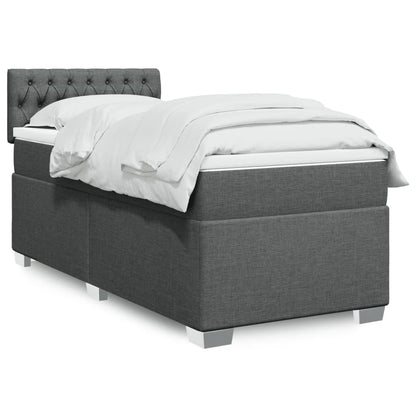 Cama Box Spring Con Colchón Tela