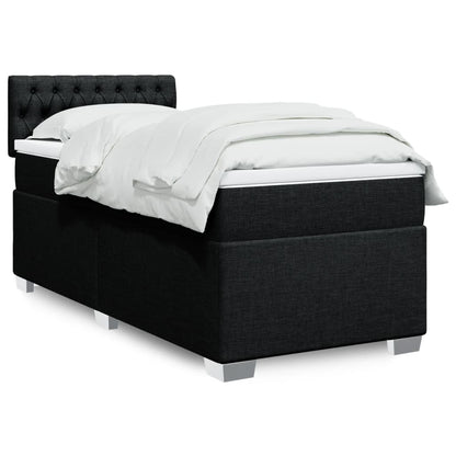 Cama Box Spring Con Colchón Tela