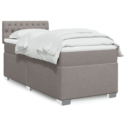 Cama Box Spring Con Colchón Tela