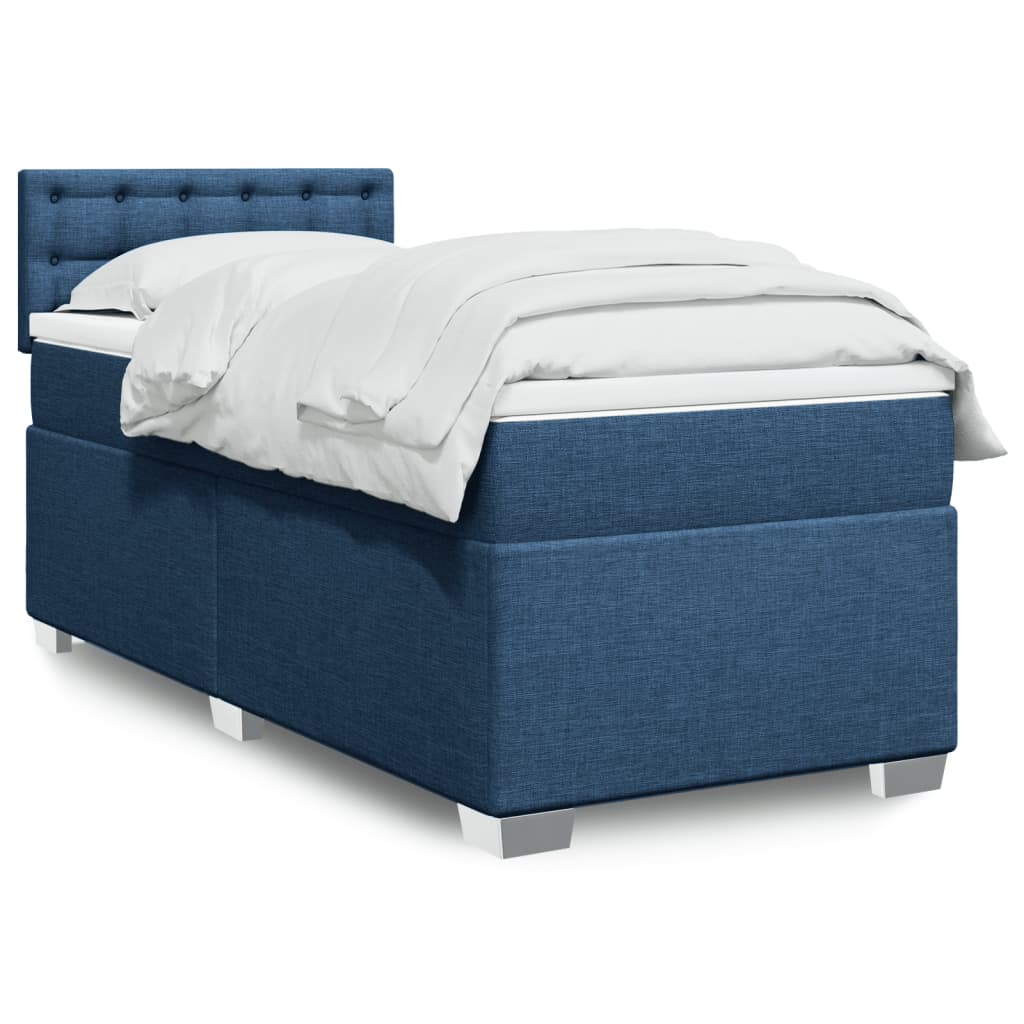 Cama Box Spring Con Colchón Tela
