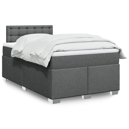 Cama Box Spring Con Colchón Tela