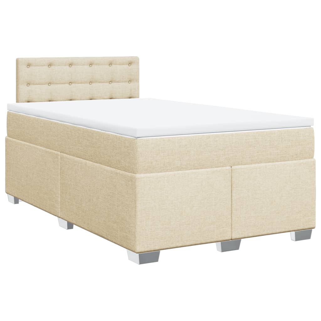 Cama Box Spring Con Colchón Tela