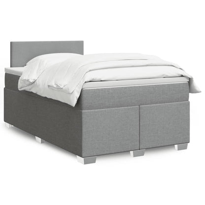 Cama Box Spring Con Colchón Tela