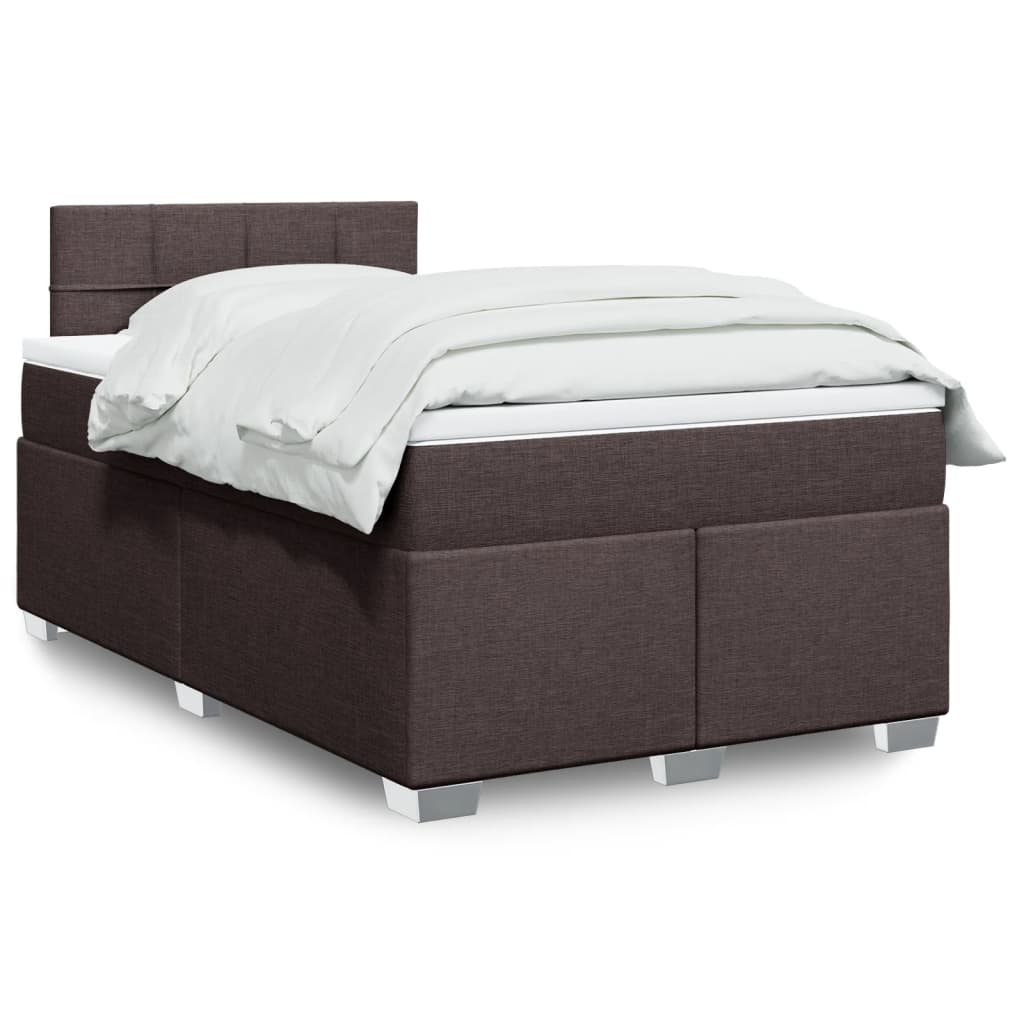 Cama Box Spring Con Colchón Tela