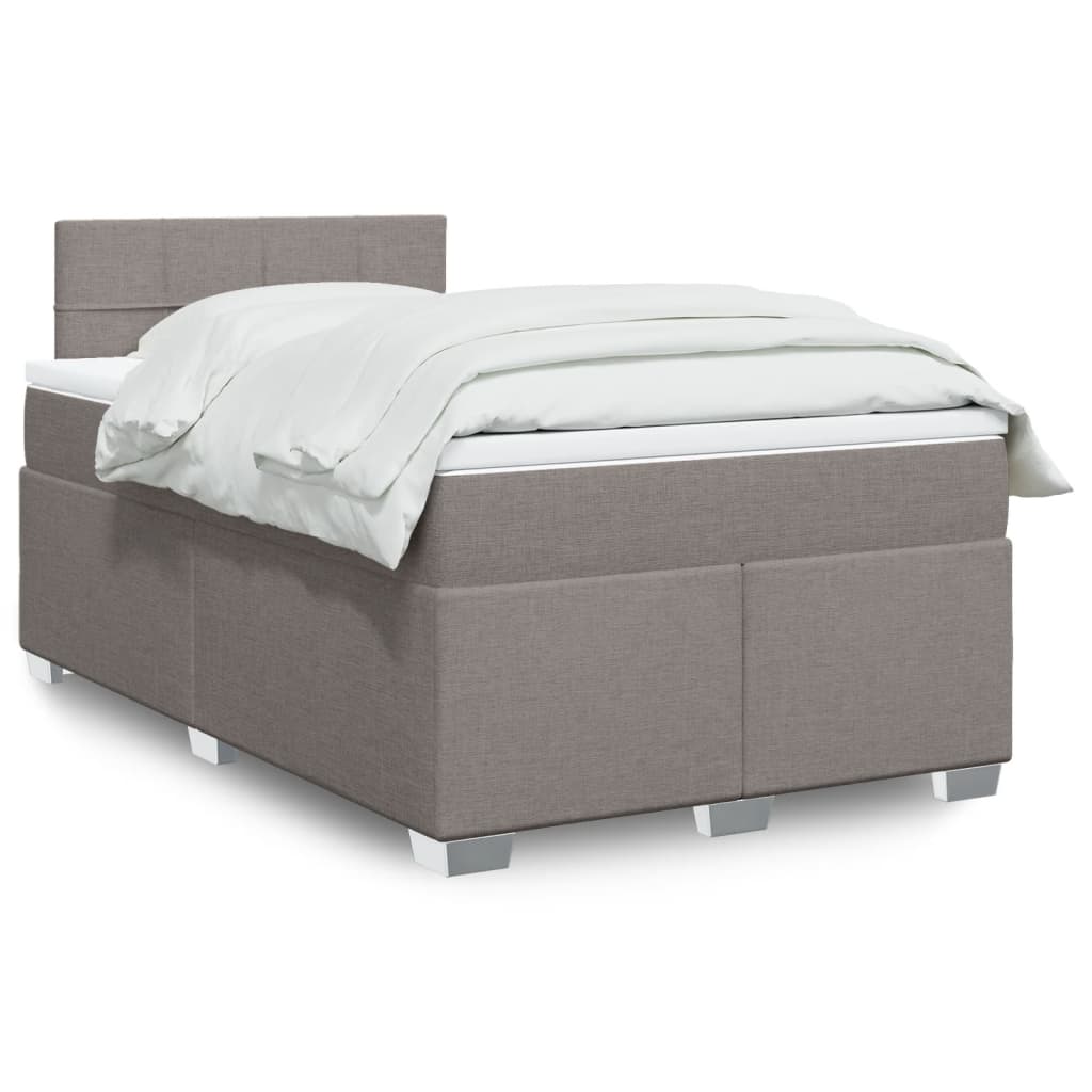 Cama Box Spring Con Colchón Tela