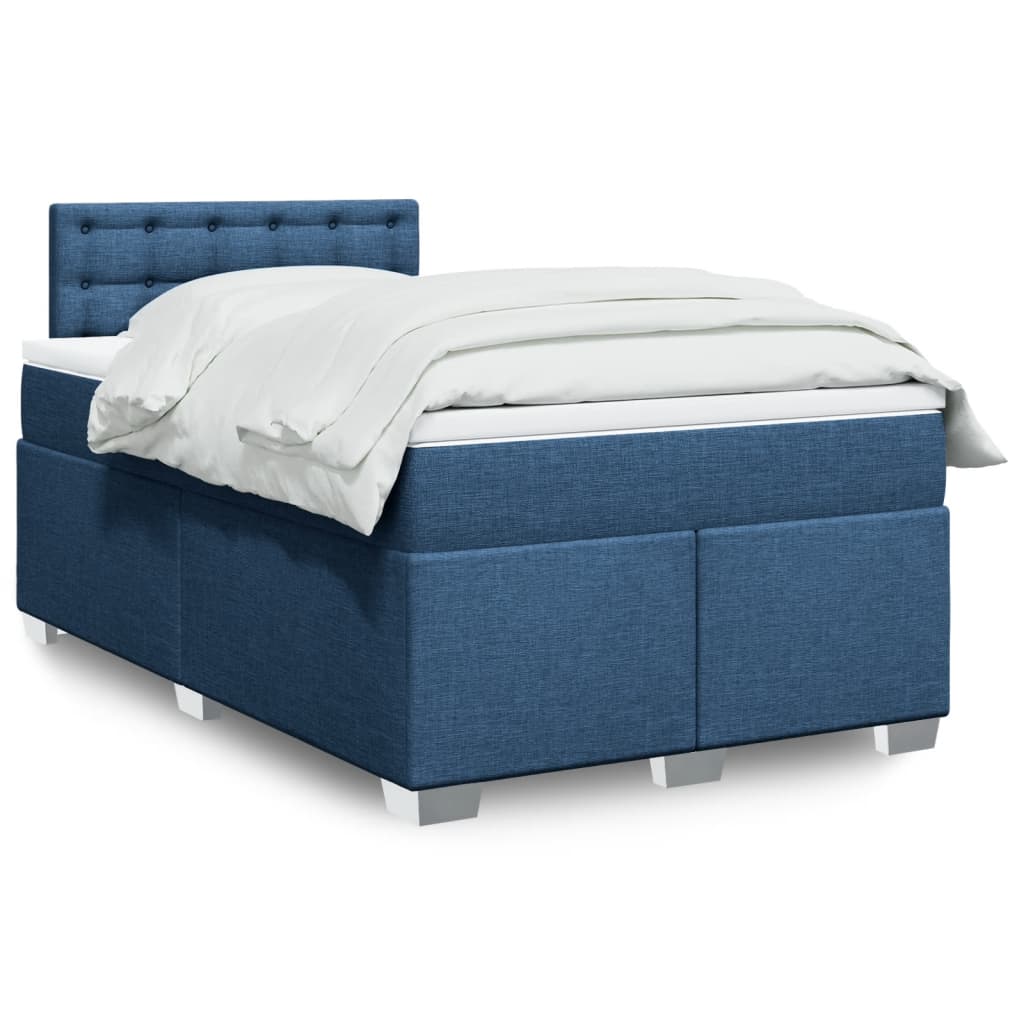 Cama Box Spring Con Colchón Tela