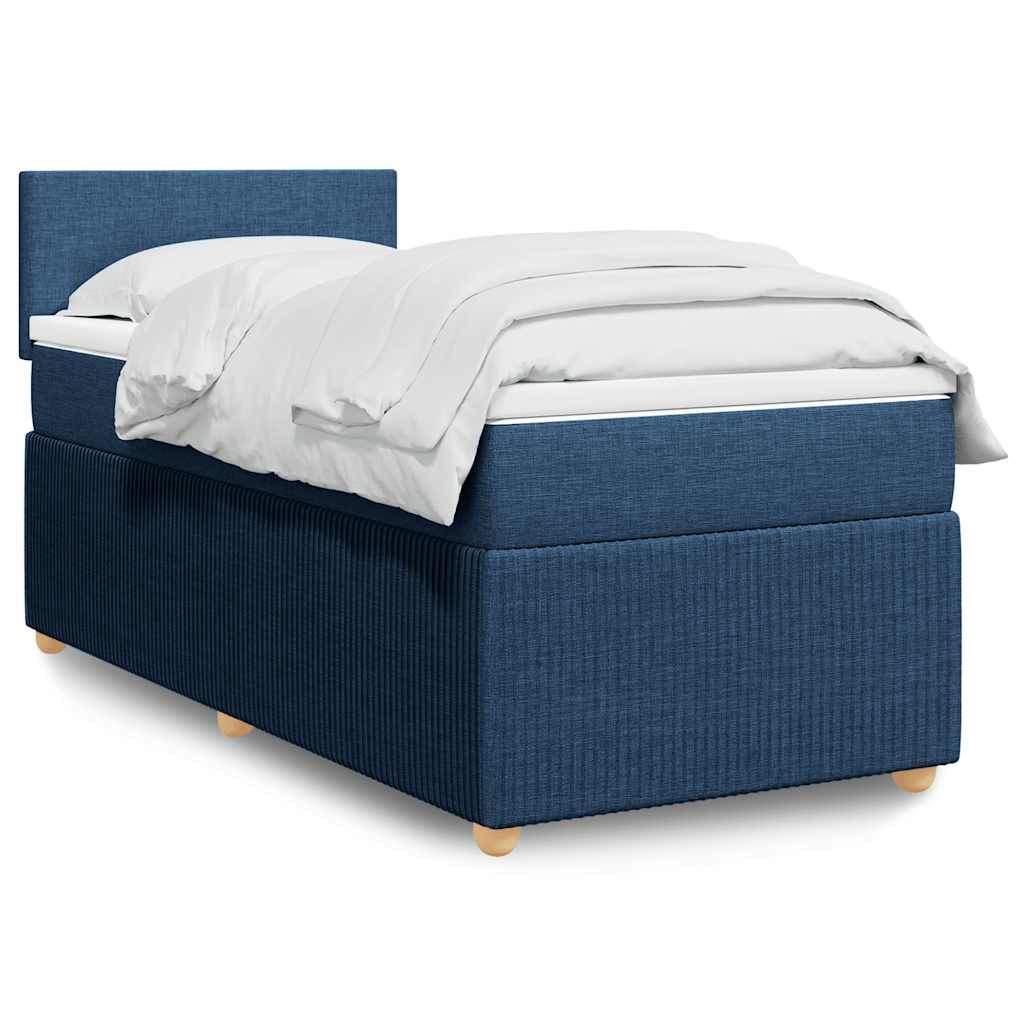 Cama Box Spring Con Colchón Tela