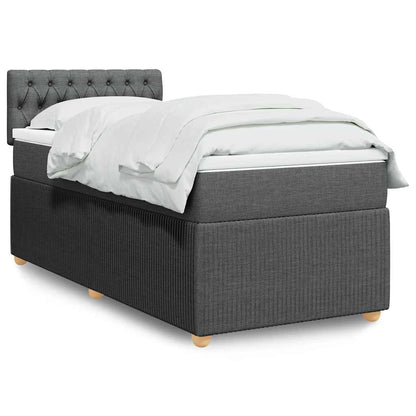 Cama Box Spring Con Colchón Tela