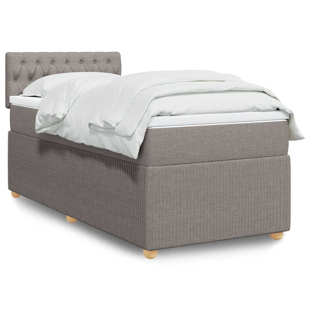Cama Box Spring Con Colchón Tela