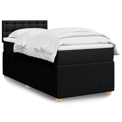 Cama Box Spring Con Colchón Tela