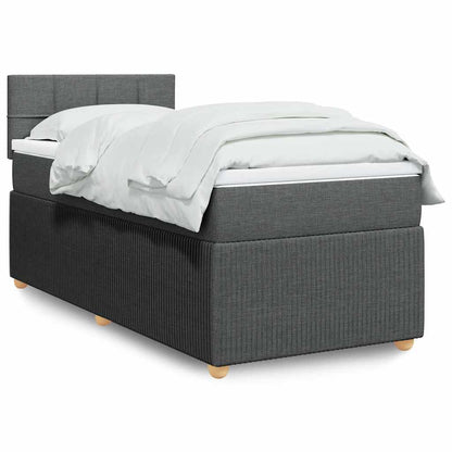 Cama Box Spring Con Colchón Tela