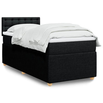 Cama Box Spring Con Colchón Tela