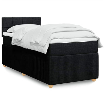 Cama Box Spring Con Colchón Tela