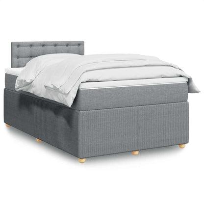Cama Box Spring Con Colchón Tela