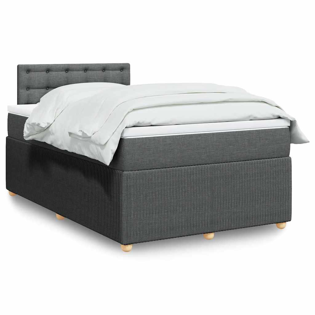 Cama Box Spring Con Colchón Tela