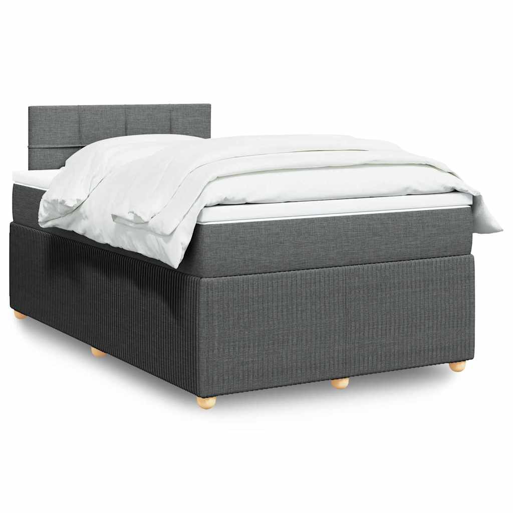 Cama Box Spring Con Colchón Tela