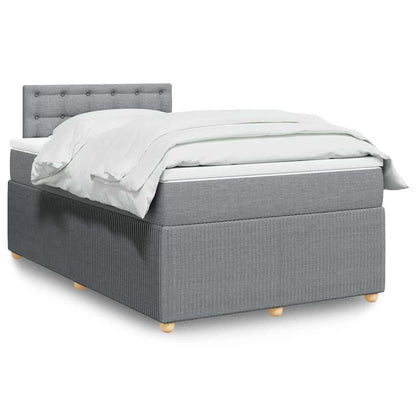 Cama Box Spring Con Colchón Tela