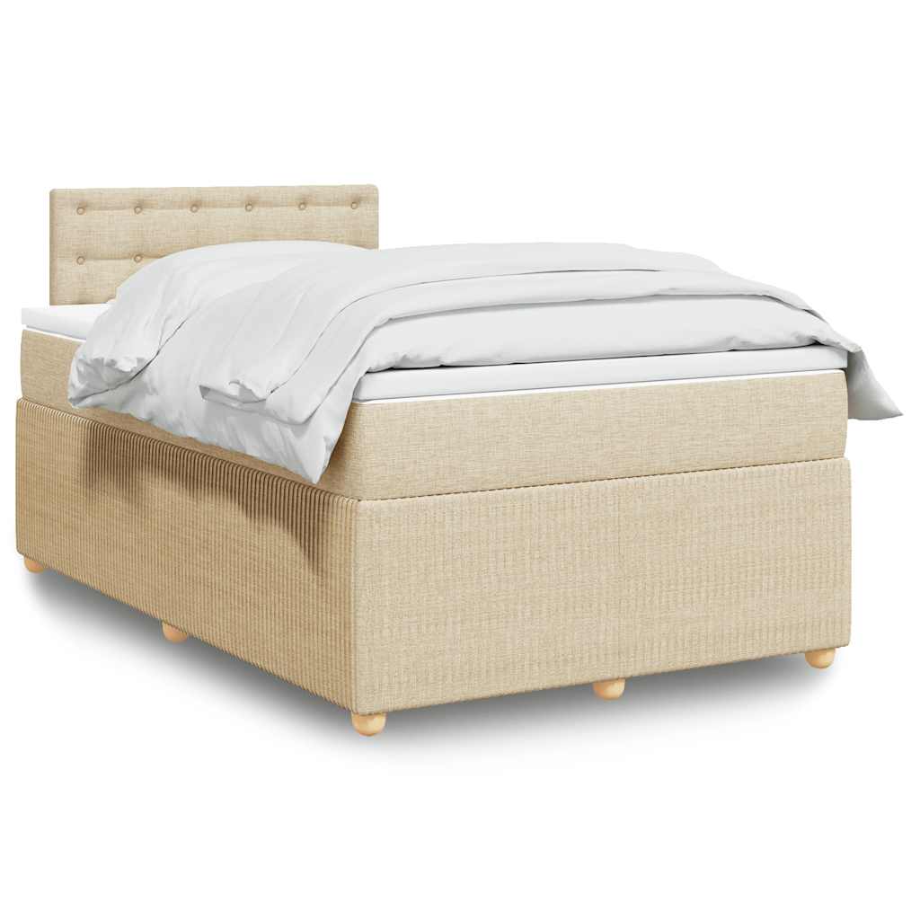 Cama Box Spring Con Colchón Tela