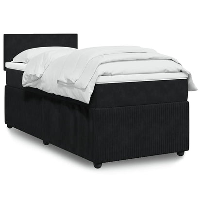 Cama Box Spring Con Colchón Terciopelo