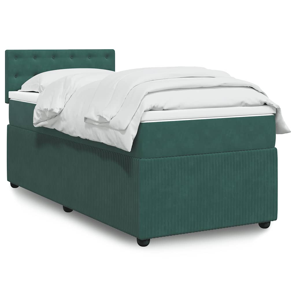 Cama Box Spring Con Colchón Terciopelo