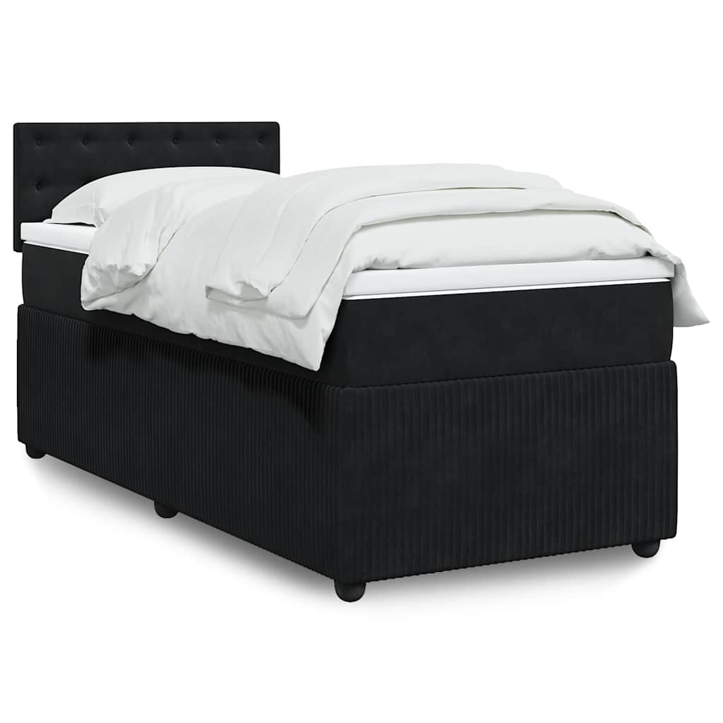 Cama Box Spring Con Colchón Terciopelo