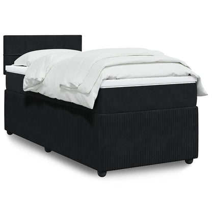 Cama Box Spring Con Colchón Terciopelo