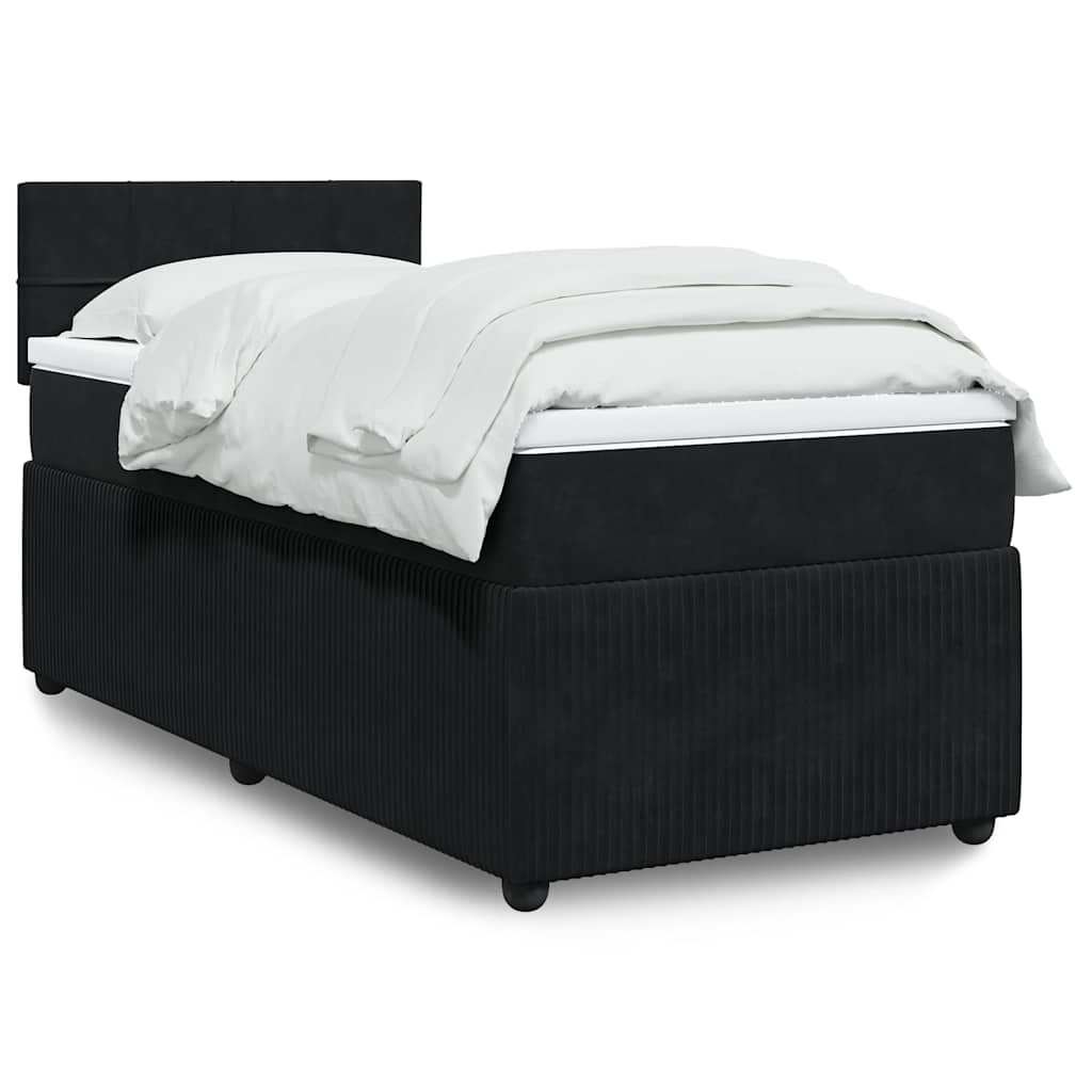 Cama Box Spring Con Colchón Terciopelo