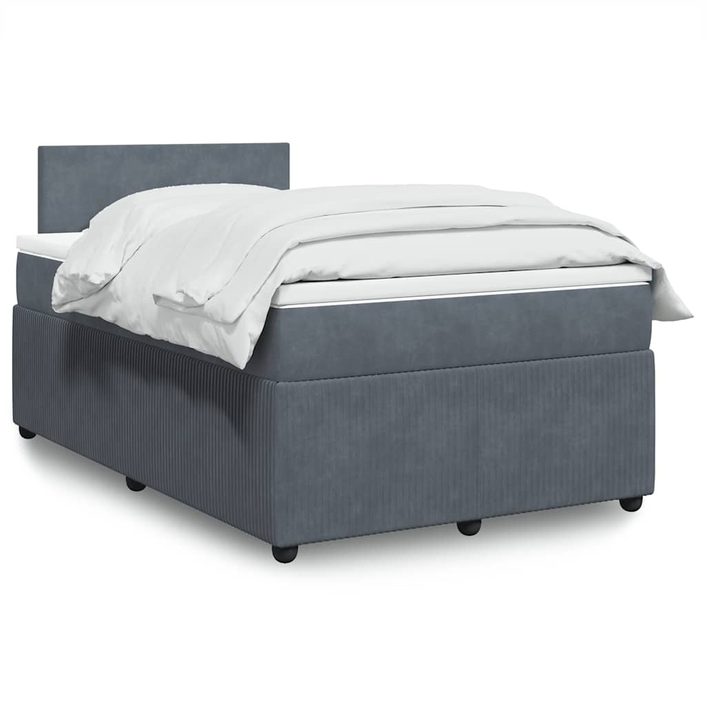 Cama Box Spring Con Colchón Terciopelo