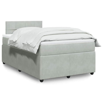 Cama Box Spring Con Colchón Terciopelo