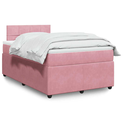 Cama Box Spring Con Colchón Terciopelo