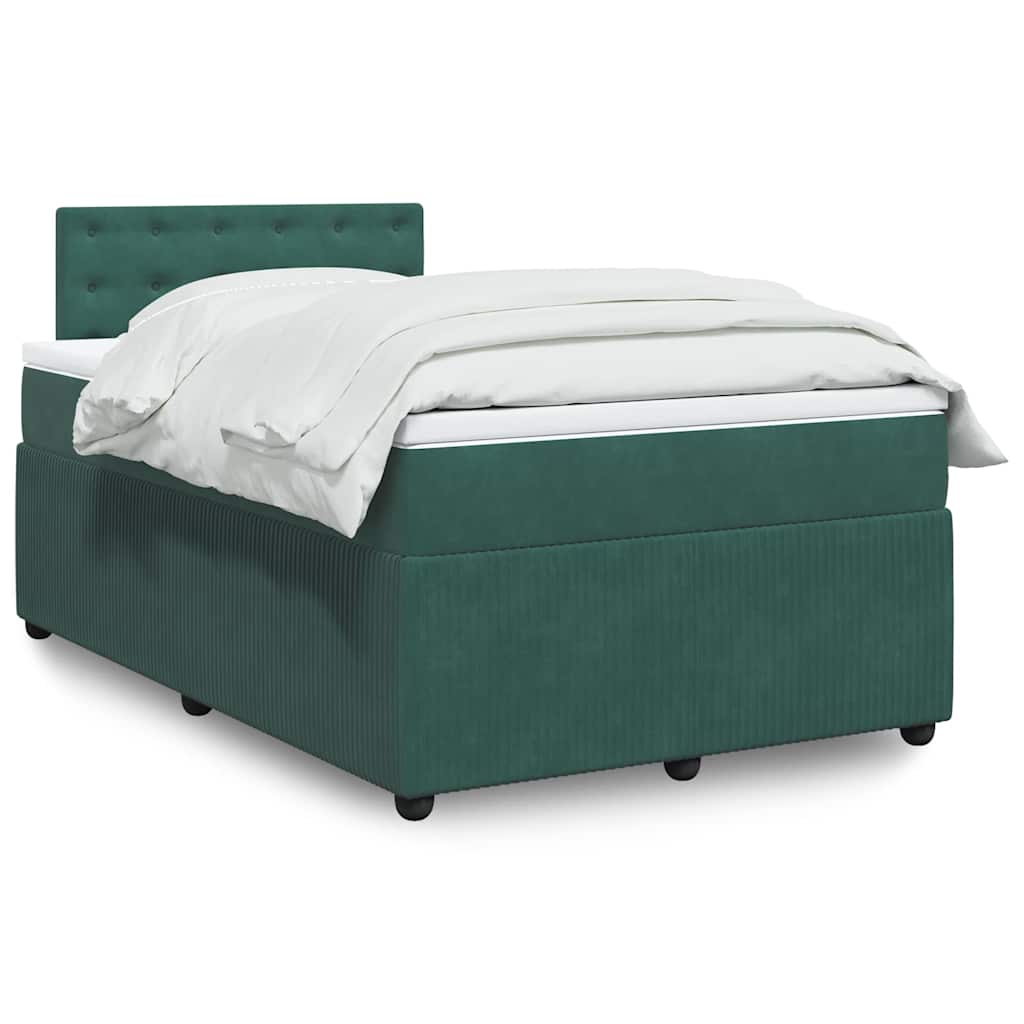 Cama Box Spring Con Colchón Terciopelo