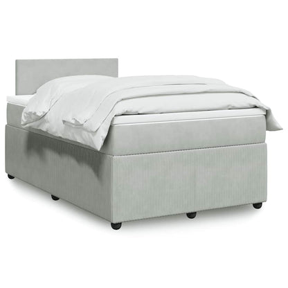 Cama Box Spring Con Colchón Terciopelo