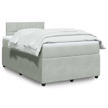 Cama Box Spring Con Colchón Terciopelo