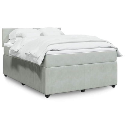 Cama Box Spring Con Colchón Terciopelo