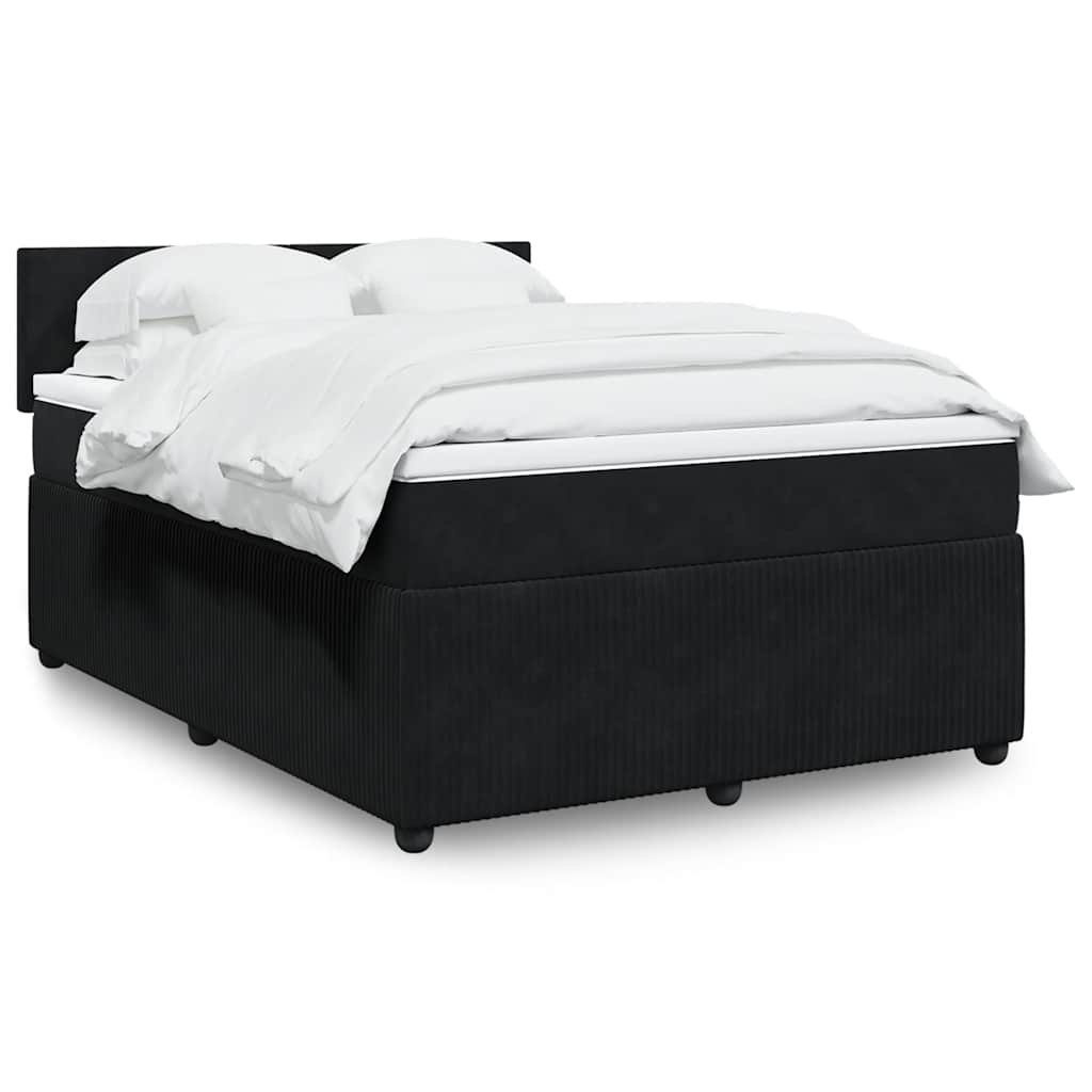 Cama Box Spring Con Colchón Terciopelo
