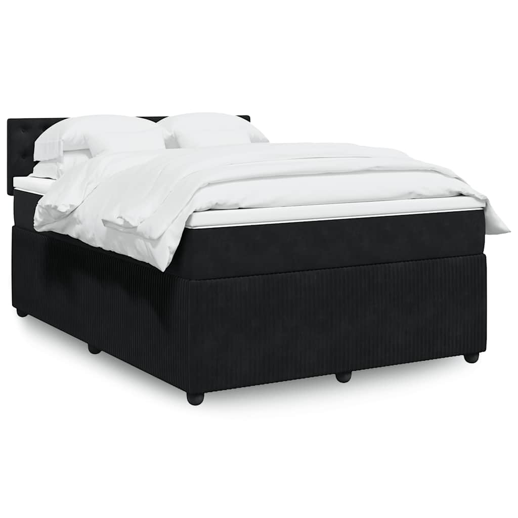 Cama Box Spring Con Colchón Terciopelo