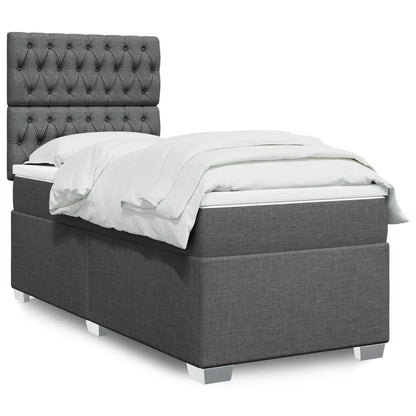 Cama Box Spring Con Colchón Tela