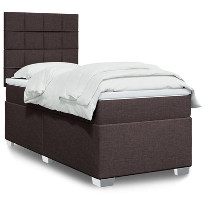 Cama Box Spring Con Colchón Tela