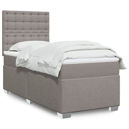 Cama Box Spring Con Colchón Tela
