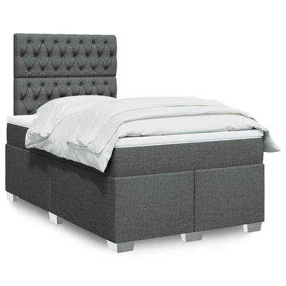 Cama Box Spring Con Colchón Tela