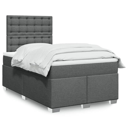 Cama Box Spring Con Colchón Tela