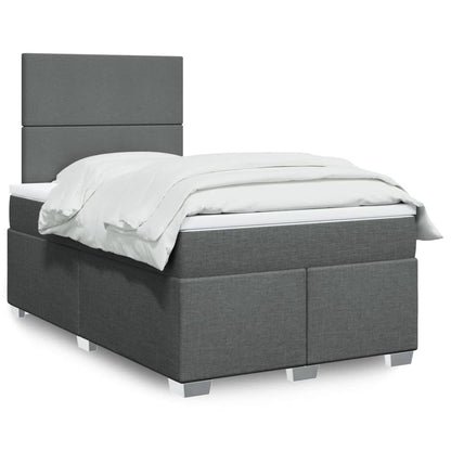 Cama Box Spring Con Colchón Tela