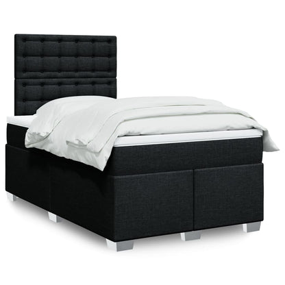 Cama Box Spring Con Colchón Tela
